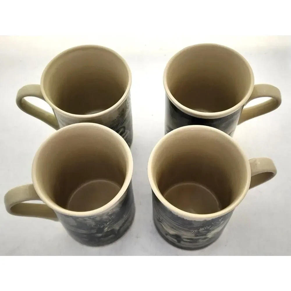 Cups/Mugs-Field & Stream-Vintage Look-Deer-Elk-Mallard-Wood Duck-8 oz-Set of 4 - Picture 6 of 16